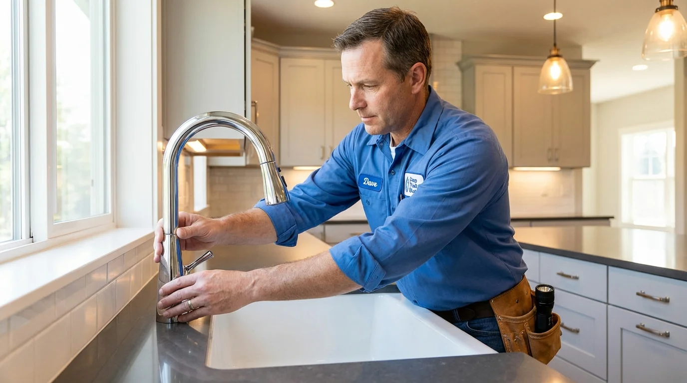 Kitchen faucet installation by Johns Plumbing LLC in Jackpot