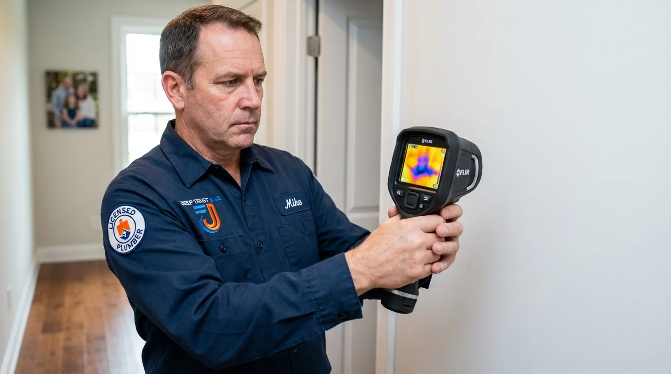Thermal imaging leak detection by Johns Plumbing LLC in Jackpot